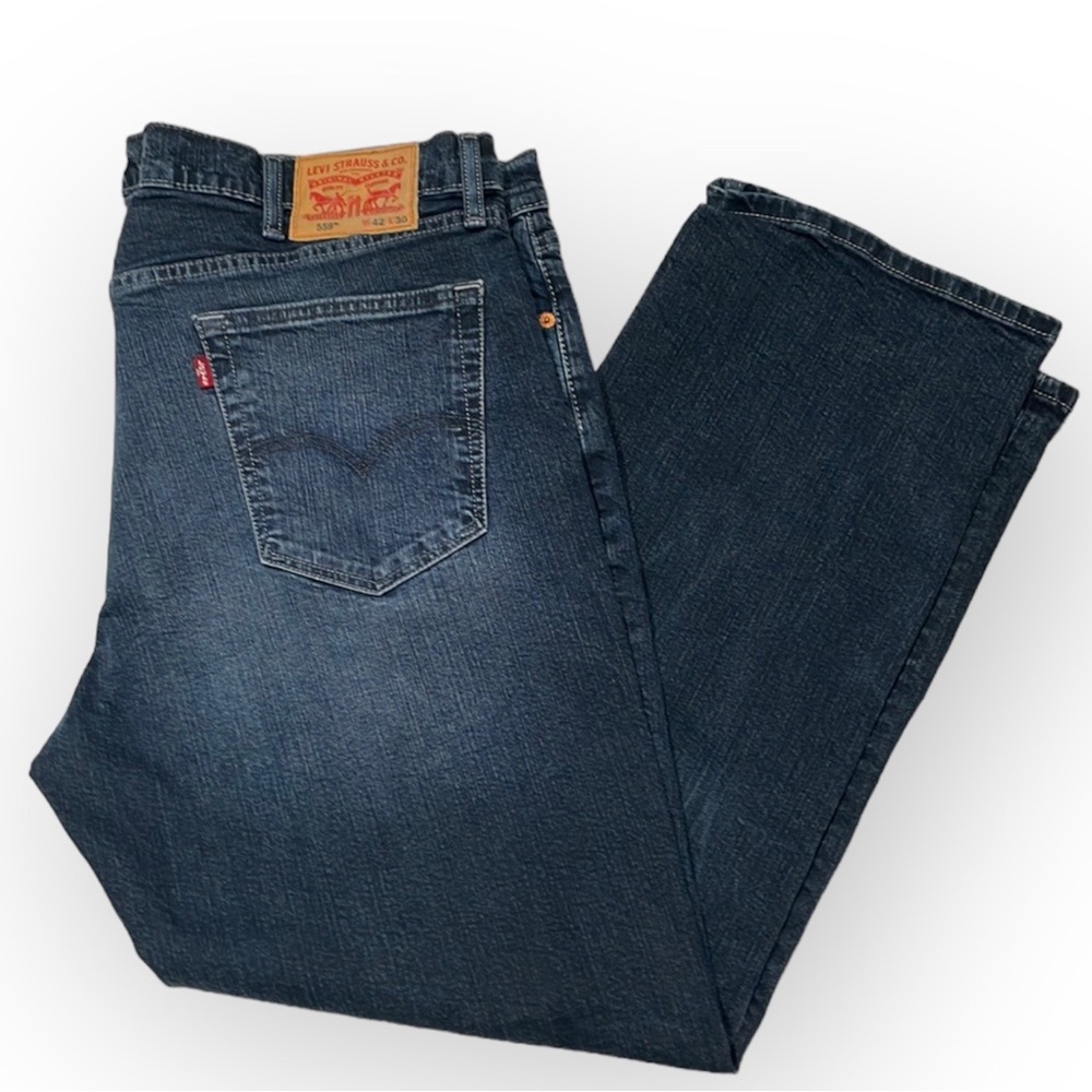 Levi's 559 Jeans Relaxed Straight Fit Dark Wash W42 L30